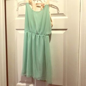 LuLus mint and cream dress